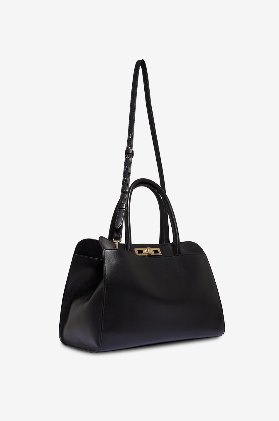 FABIANA FILIPPI Glattlederhandtasche Trapeze Large Damen SCHWARZ 5