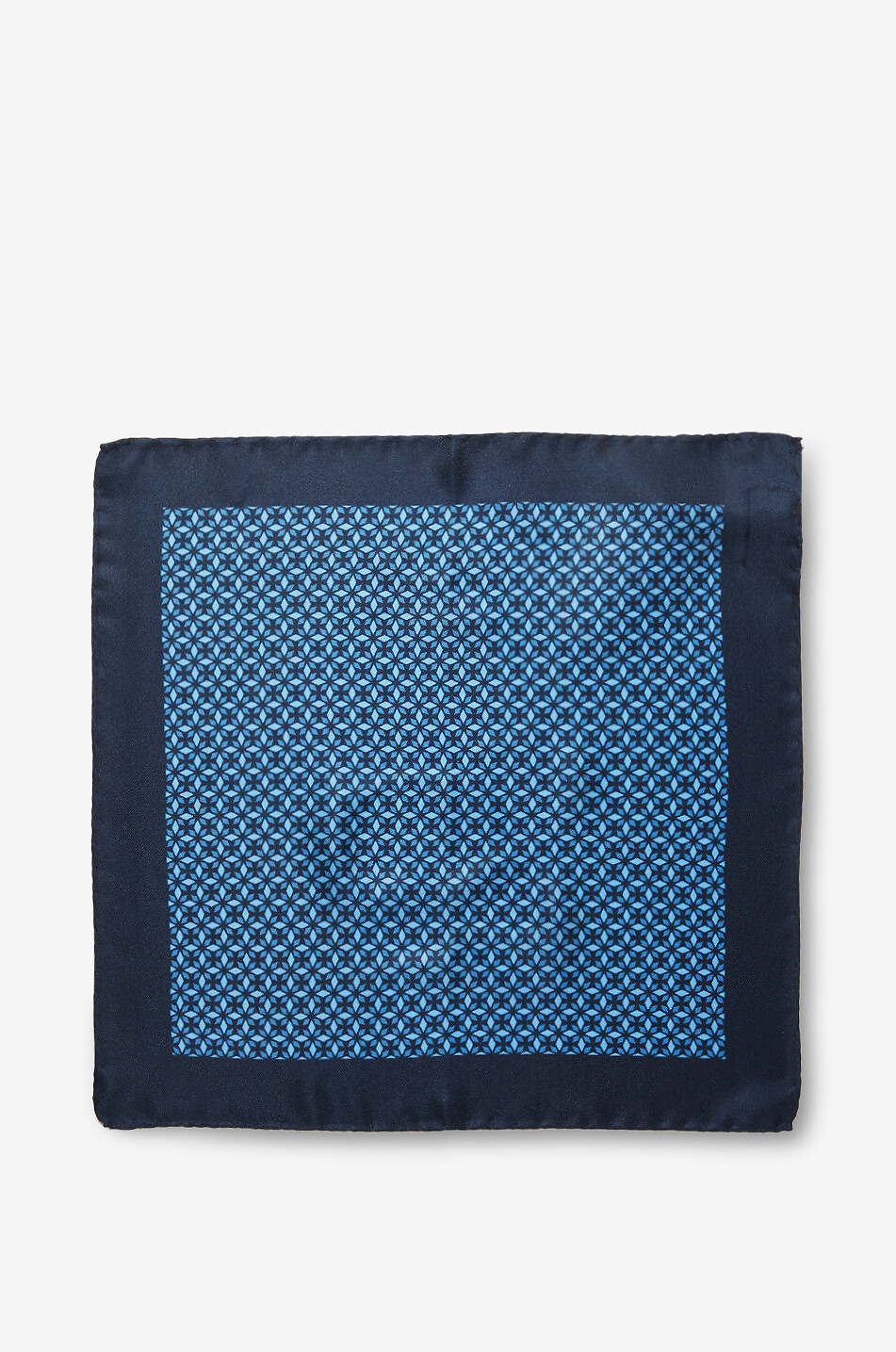 BIGI CRAVATTE Pochette en sergé de soie à  motif fantaisie Homme BLEU MOYEN 2