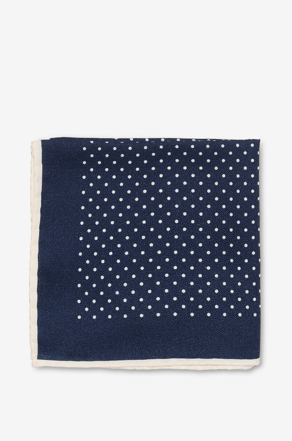 BIGI CRAVATTE Polka dot wool and silk pocket square Men DARK BLUE 1