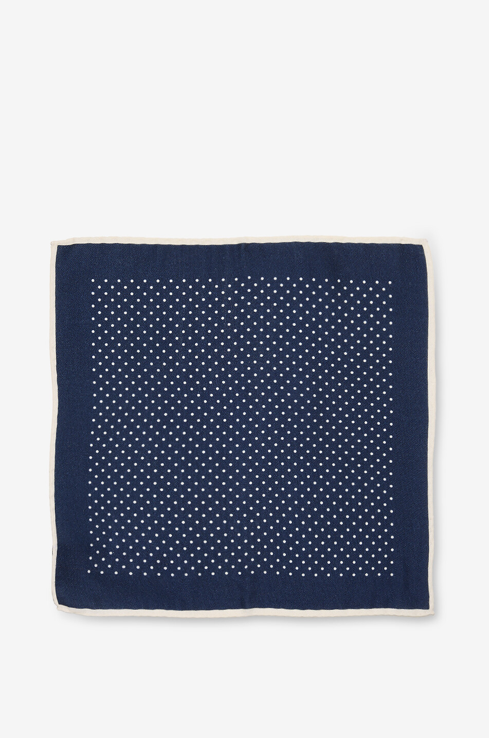 BIGI CRAVATTE Polka dot wool and silk pocket square Men DARK BLUE 2