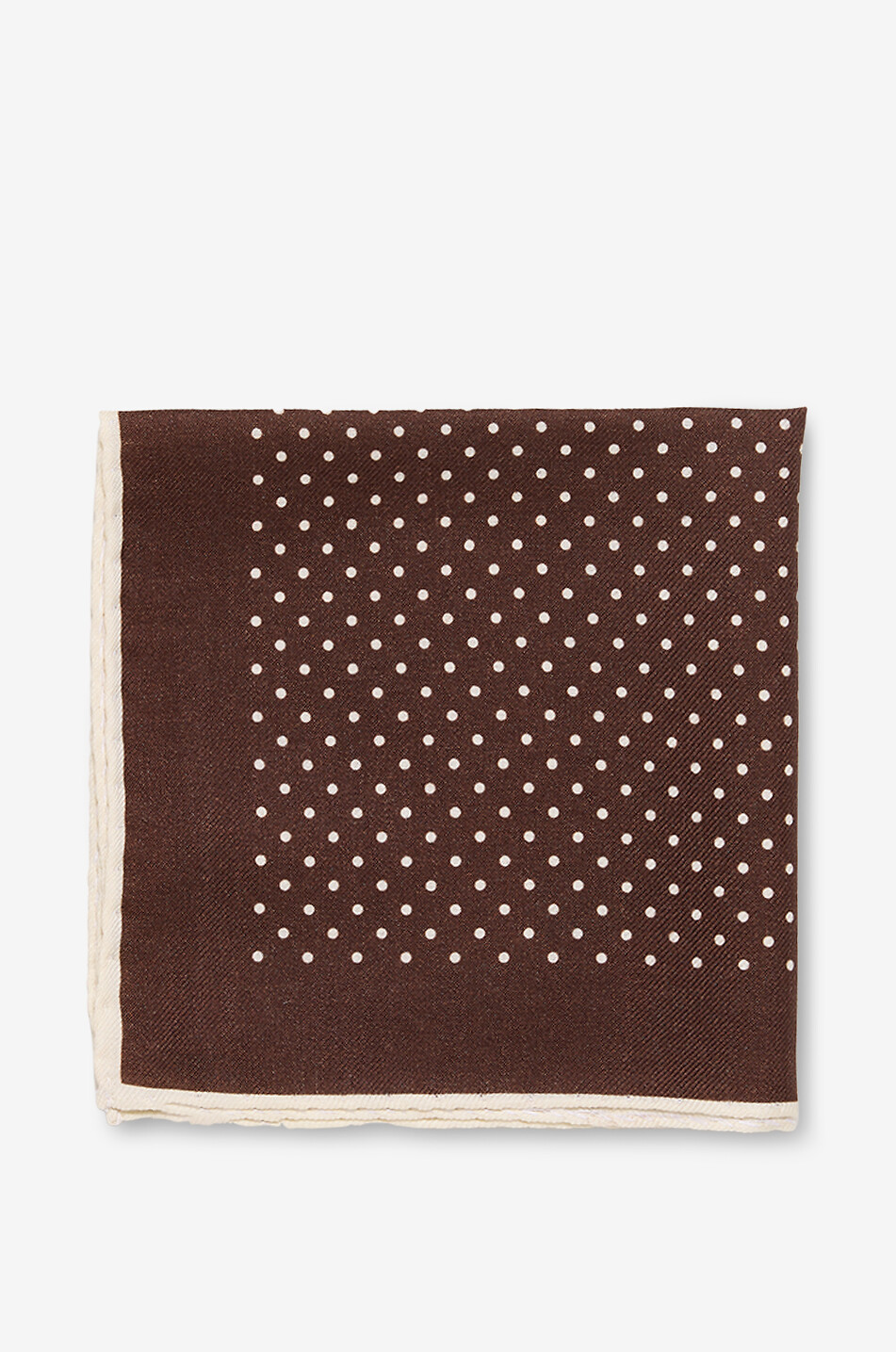 Polka dot wool and silk pocket square