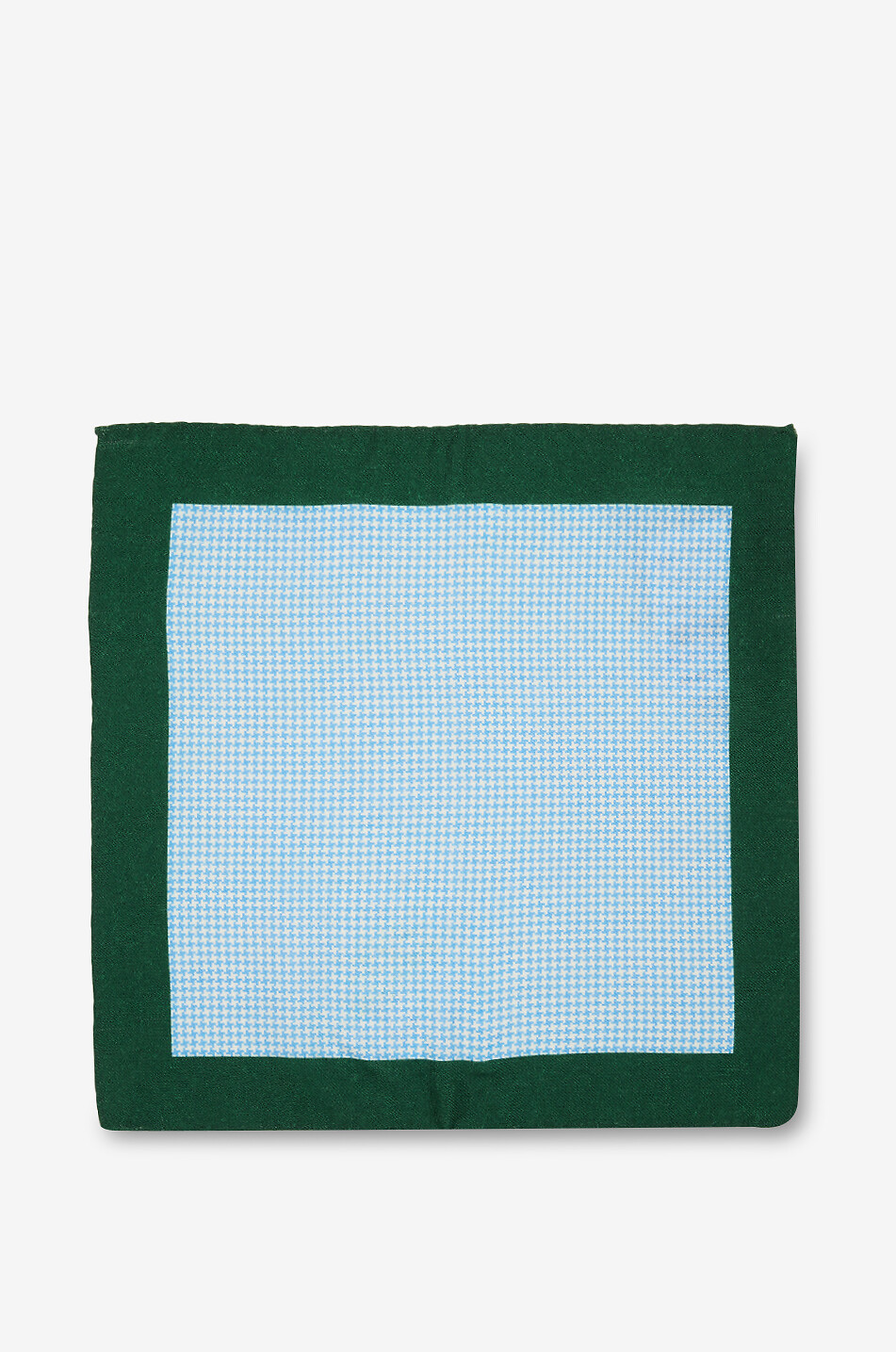 BIGI CRAVATTE Houndstooth patterned wool pocket square Men GREEN 2