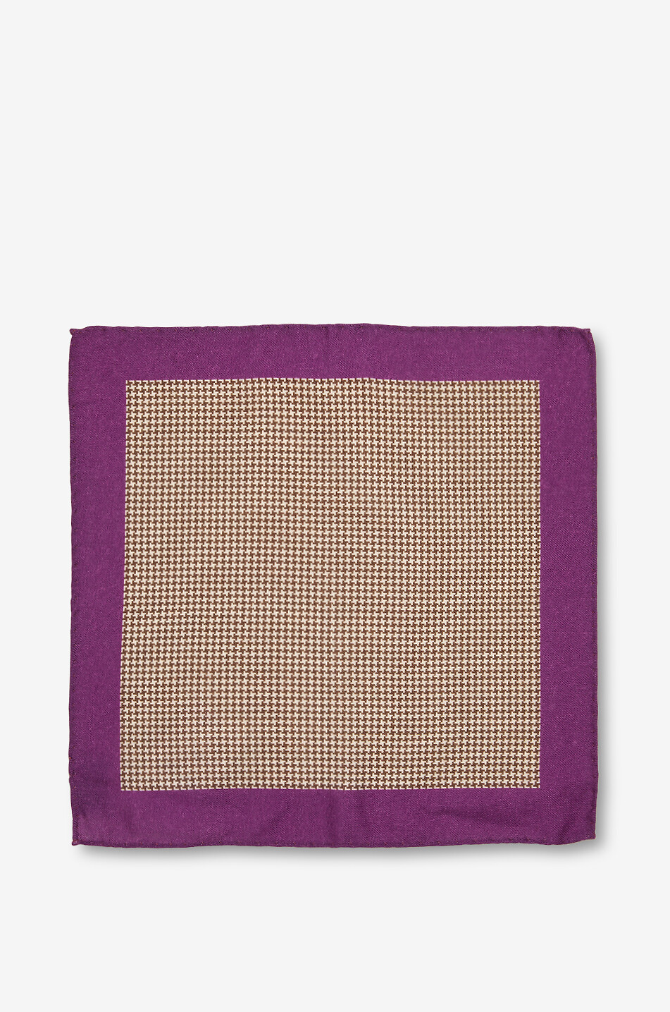 BIGI CRAVATTE Houndstooth patterned wool pocket square Men MEDIUM PURPLE 2