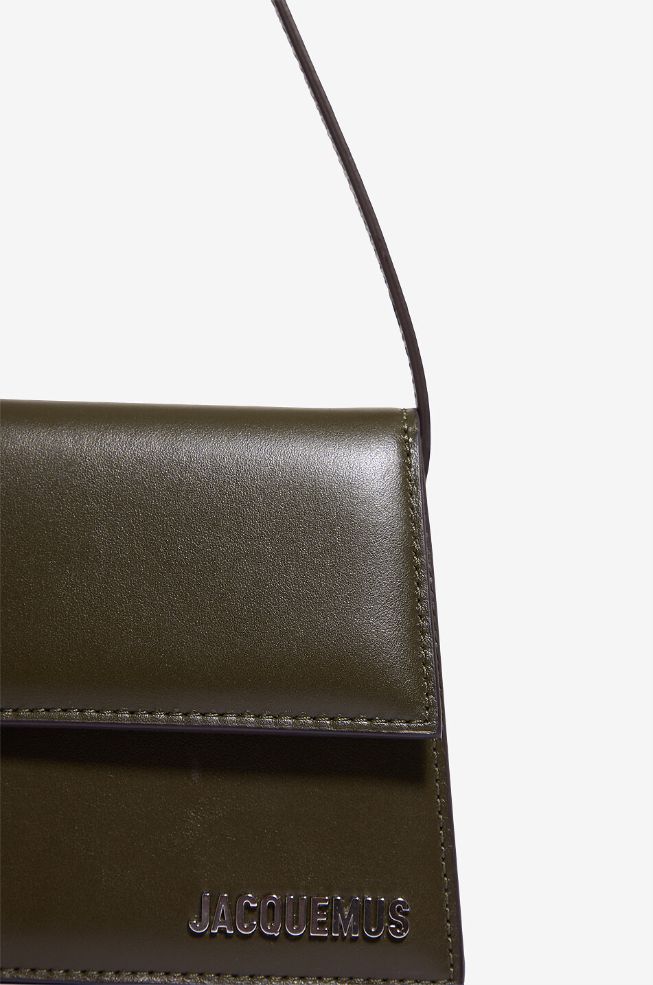JACQUEMUS Schultertasche aus Glattleder Le Bambino Long Damen KHAKI 5