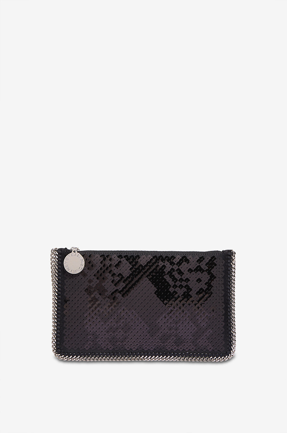 STELLA McCARTNEY Sac porté épaule ornée de sequins Falabella Pochette Pixel Snake Femme NOIR 1