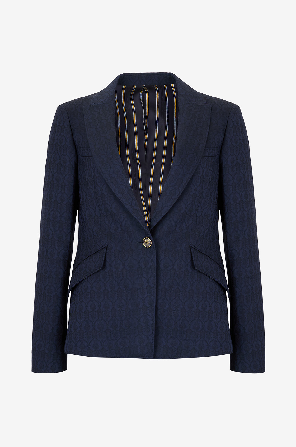 Kurzer Jacquard-Blazer mit Reverskragen