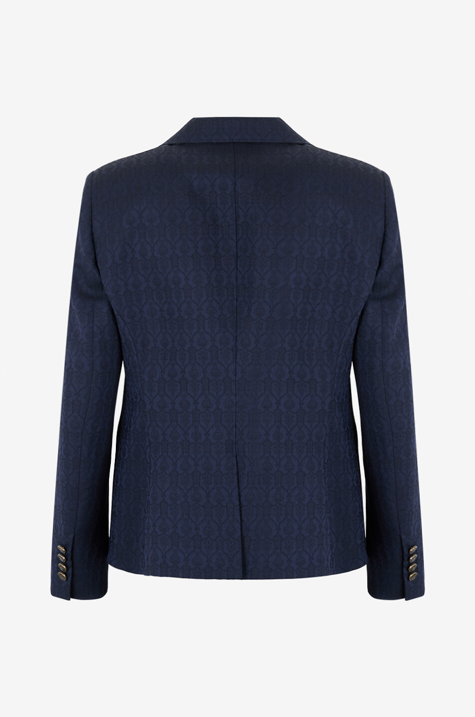 ETRO Kurzer Jacquard-Blazer mit Reverskragen Damen DUNKELBLAU 2