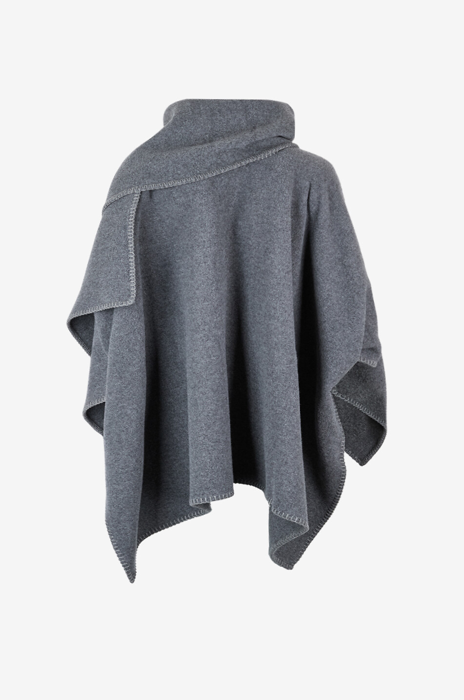 FABIANA FILIPPI Cape with double knit stole Women GREY 2