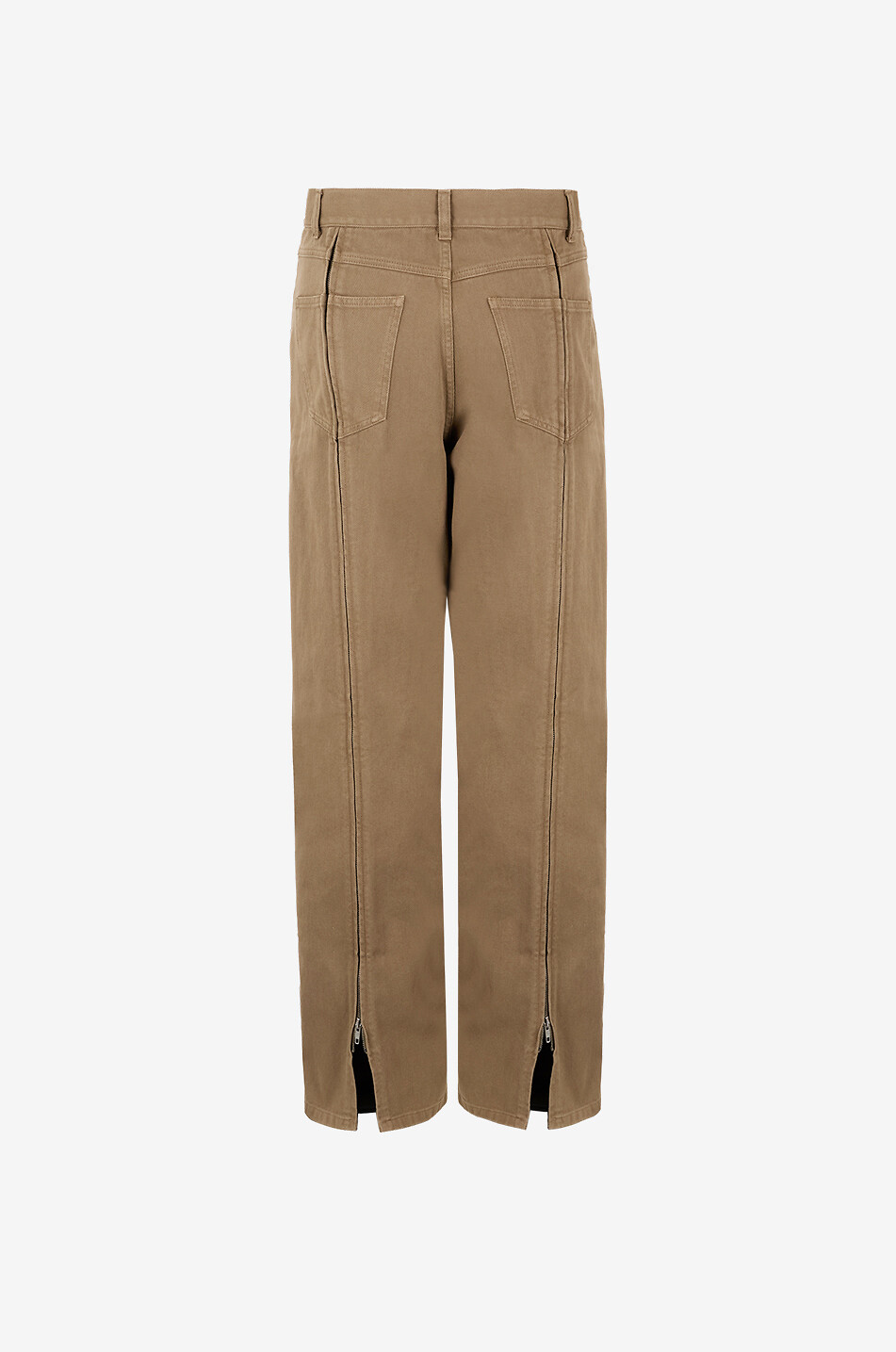 PHOEBE PHILO Zip relaxed jeans Women KHAKI 2