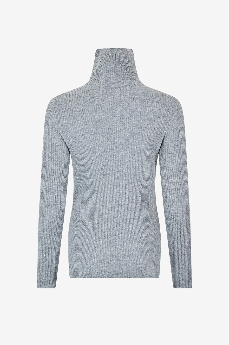 FABIANA FILIPPI Pull à col roulé en maille côtelée Femme GRIS 2