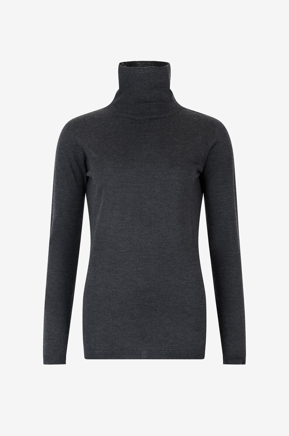 Pull à col roulé en soie et cachemire