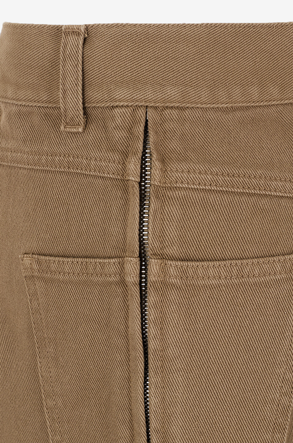 PHOEBE PHILO Zip relaxed jeans Women KHAKI 3