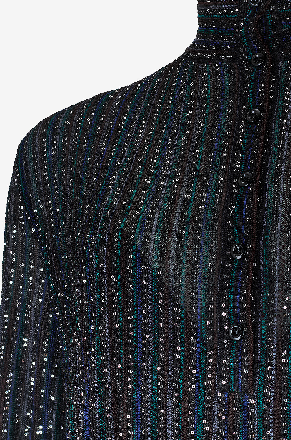 MISSONI Long sheer knit dress with lurex and sequins Women MULTI COLOURED 3