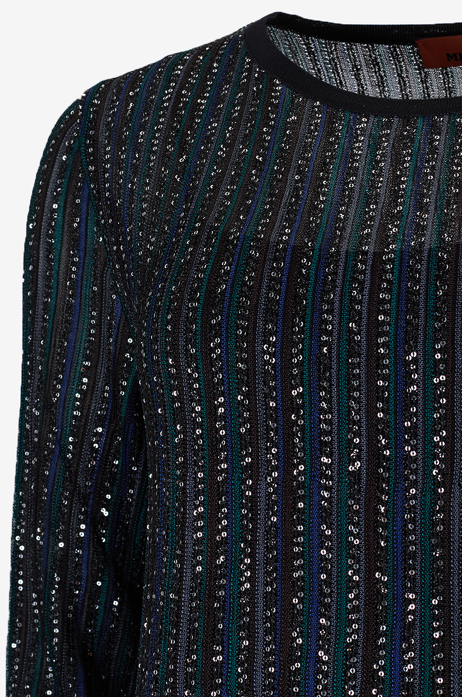 MISSONI Striped knit sequin-adorned mini dress Women MULTI COLOURED 3