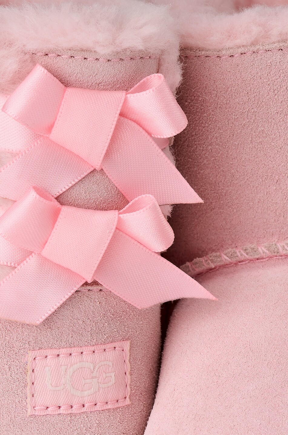 UGG Bottines en daim à noeud bébé Bailey Bow Bébé ROSE 5