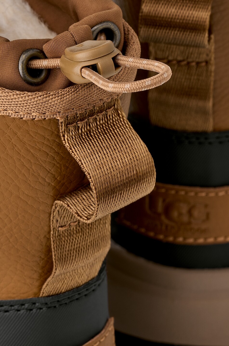 UGG Adirondack XXV grain leather pull-on boys' boots Boy CAMEL 5