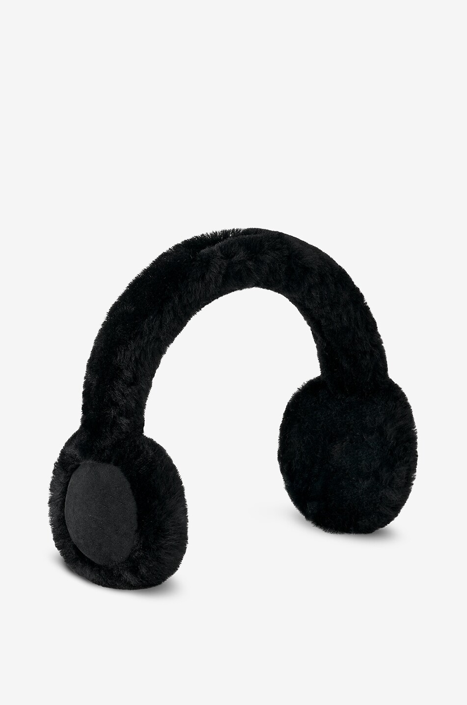Embroidered shearling earmuffs