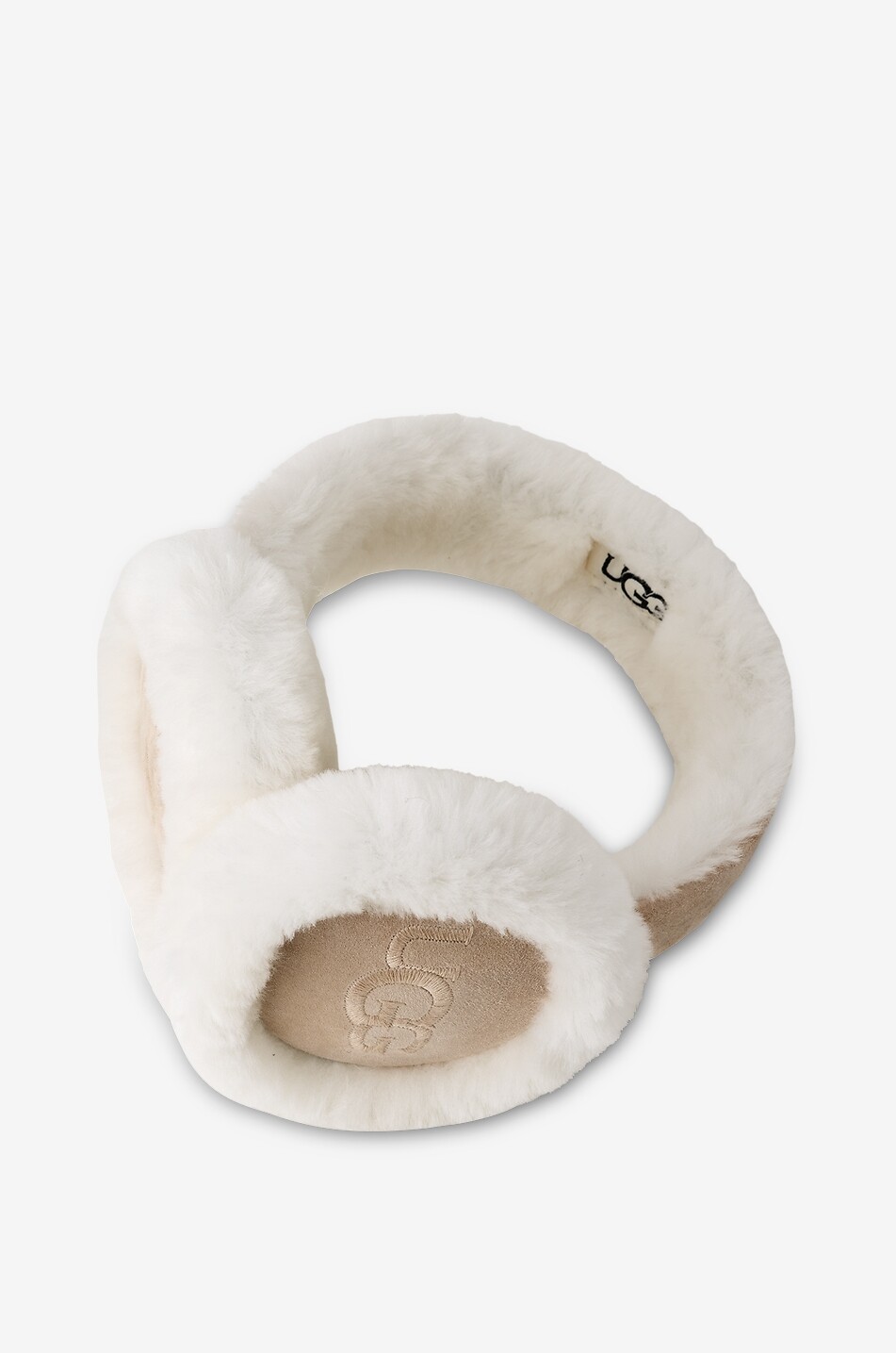 UGG Ohrenschützer aus Shearling mit Stickerei Damen Hellbeige 2