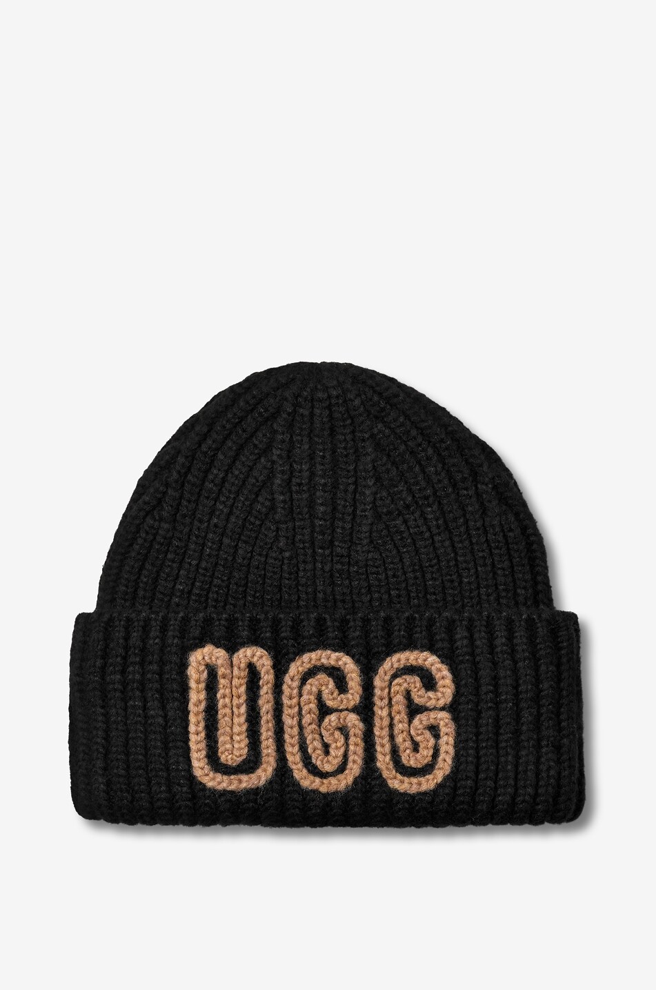 Embroidered logo knit beanie