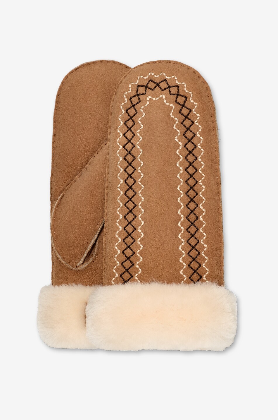 UGG Handschuhe mit Stickerei Atherson Damen HELLBRAUN 4