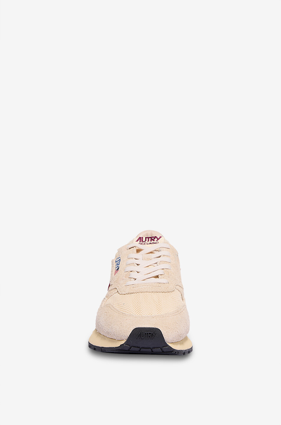AUTRY Reelwind multi-material low-top lace-up sneakers Men EGGSHELL 3