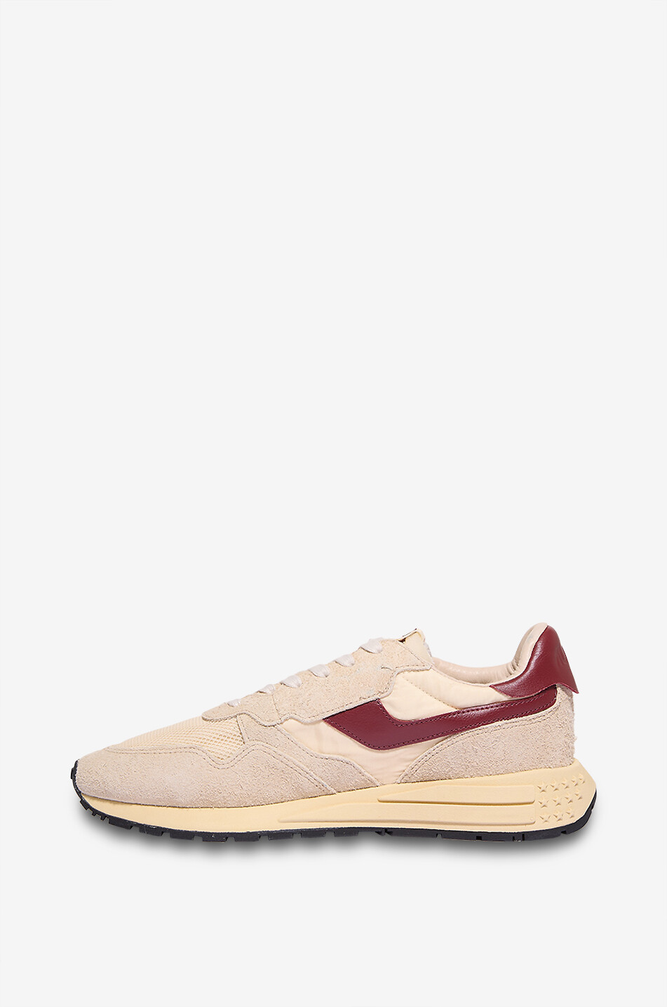 AUTRY Reelwind multi-material low-top lace-up sneakers Men EGGSHELL 5