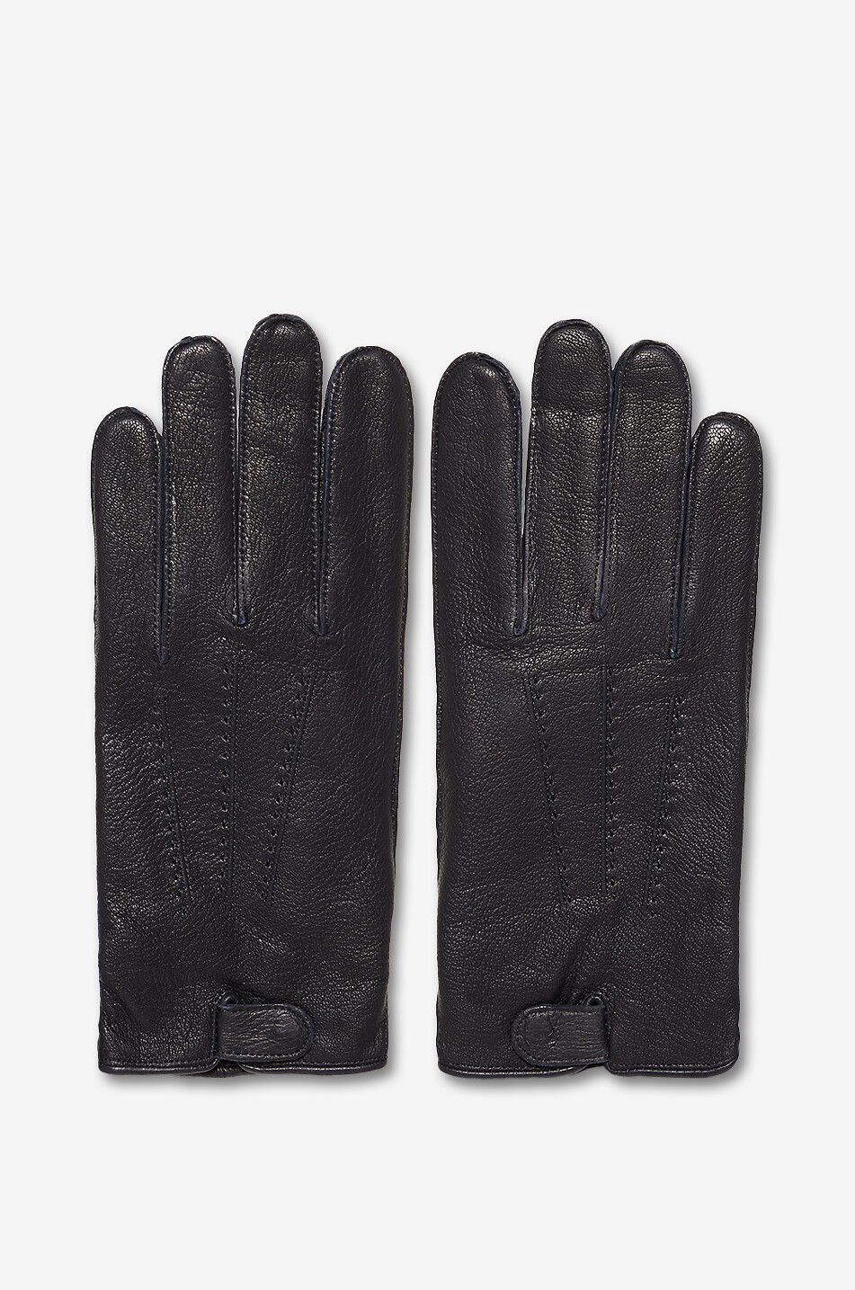 PIERO RESTELLI Gants en cuir de cerf Homme BLEU FONCE 1