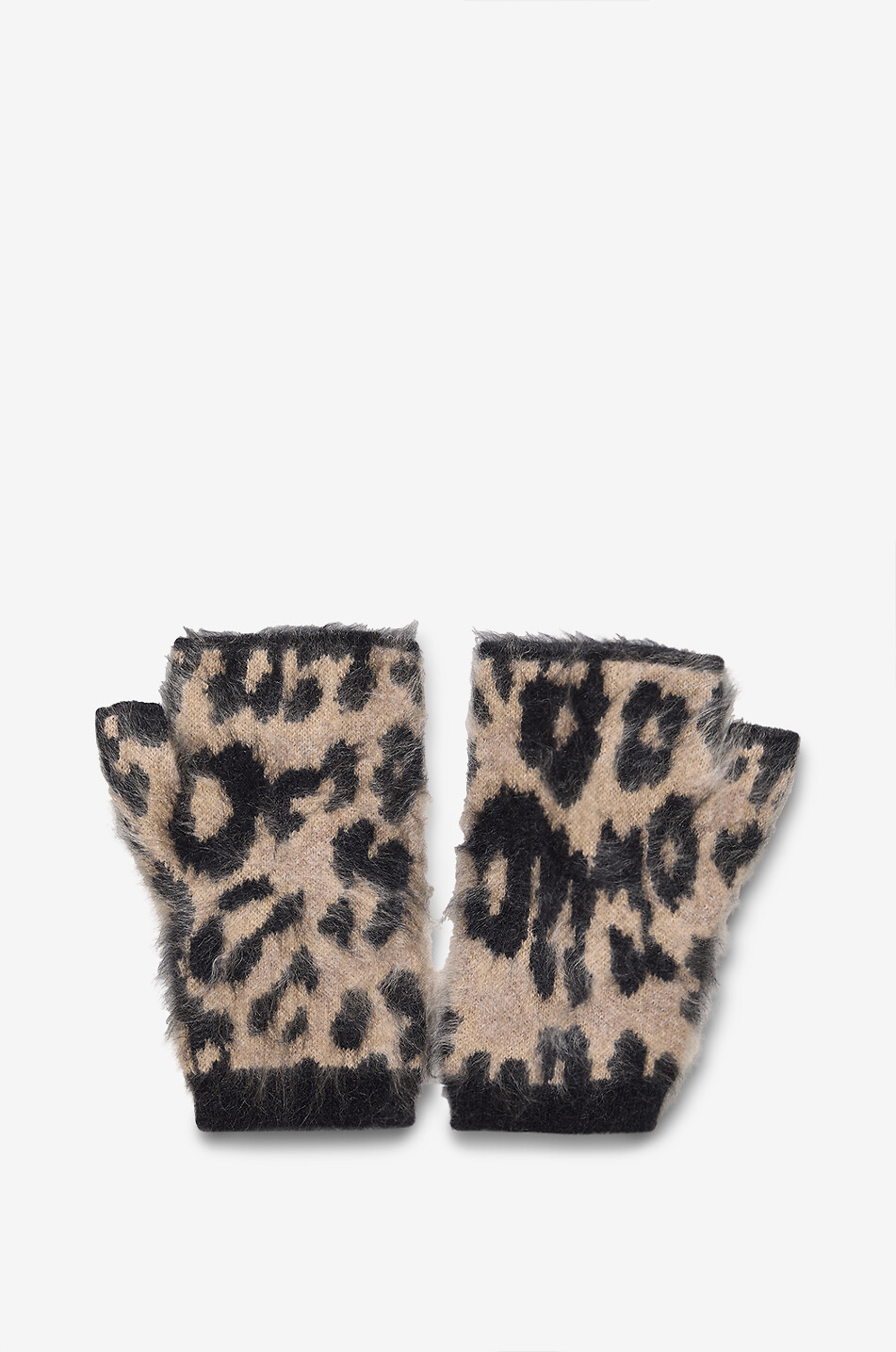 KUJTEN Fingerlose Handschuhe aus Kaschmir mit Leo-Motiv Mini Sotchy Damen BUNT 1