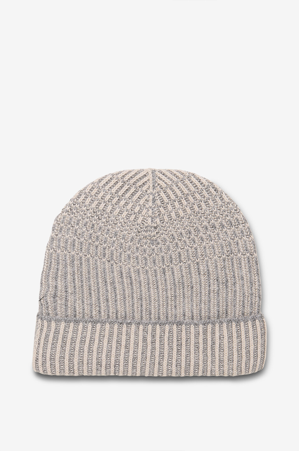 MAURIZIO BALDASSARI Cashmere and virgin wool rib knit beanie Men MEDIUM GREY 2