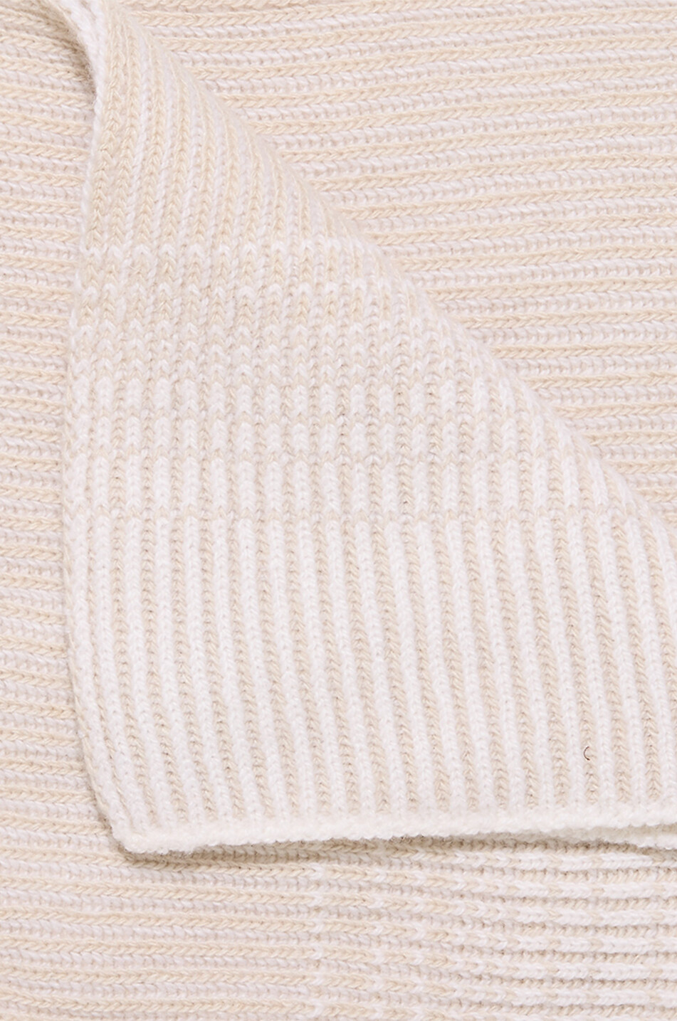 MAURIZIO BALDASSARI Cashmere and wool rib knit scarf Men EGGSHELL 2