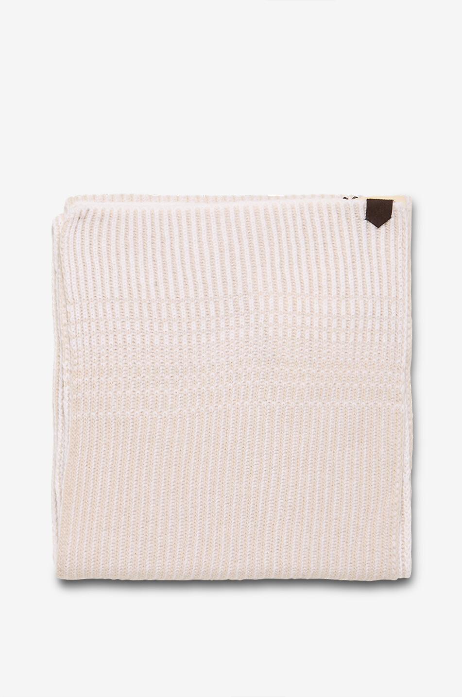 Cashmere and wool rib knit scarf