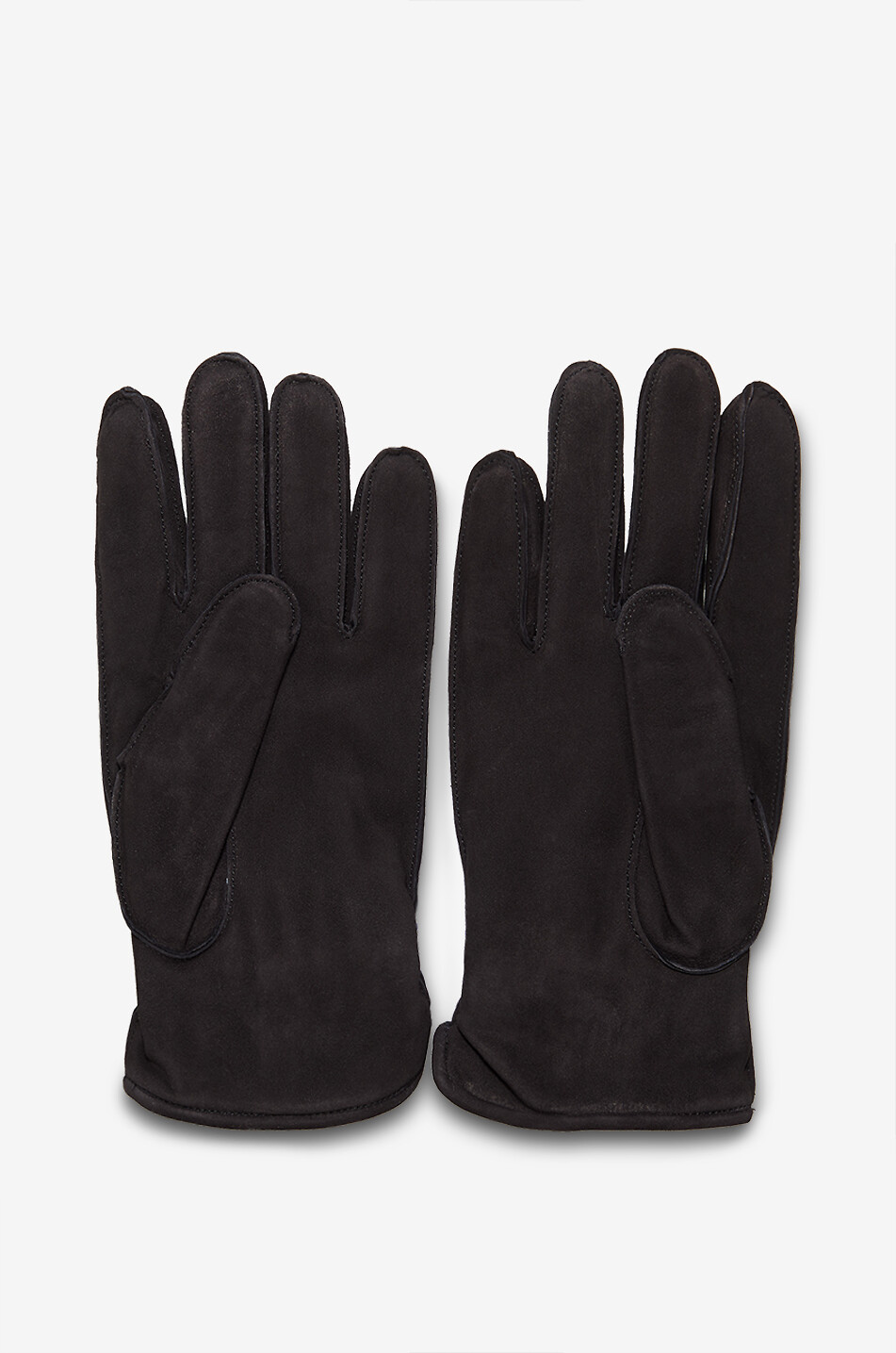 PIERO RESTELLI Wildlederhandschuhe mit Kaschmirfutter Herren SCHWARZ 2