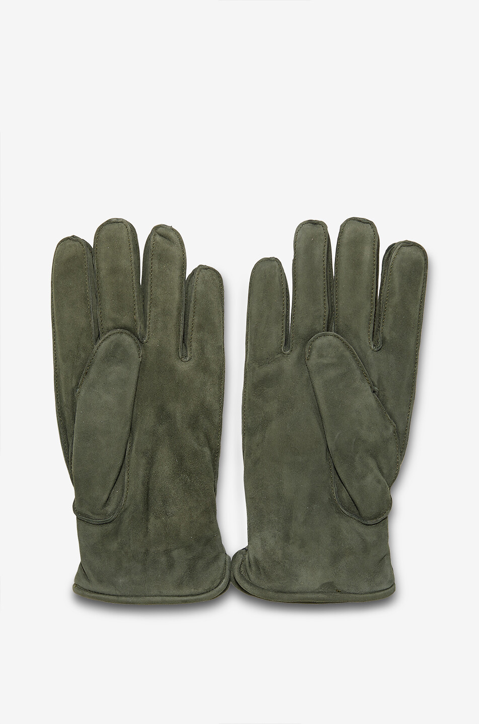 PIERO RESTELLI Gants en daim doublés de cachemire Homme VERT FONCÉ 2