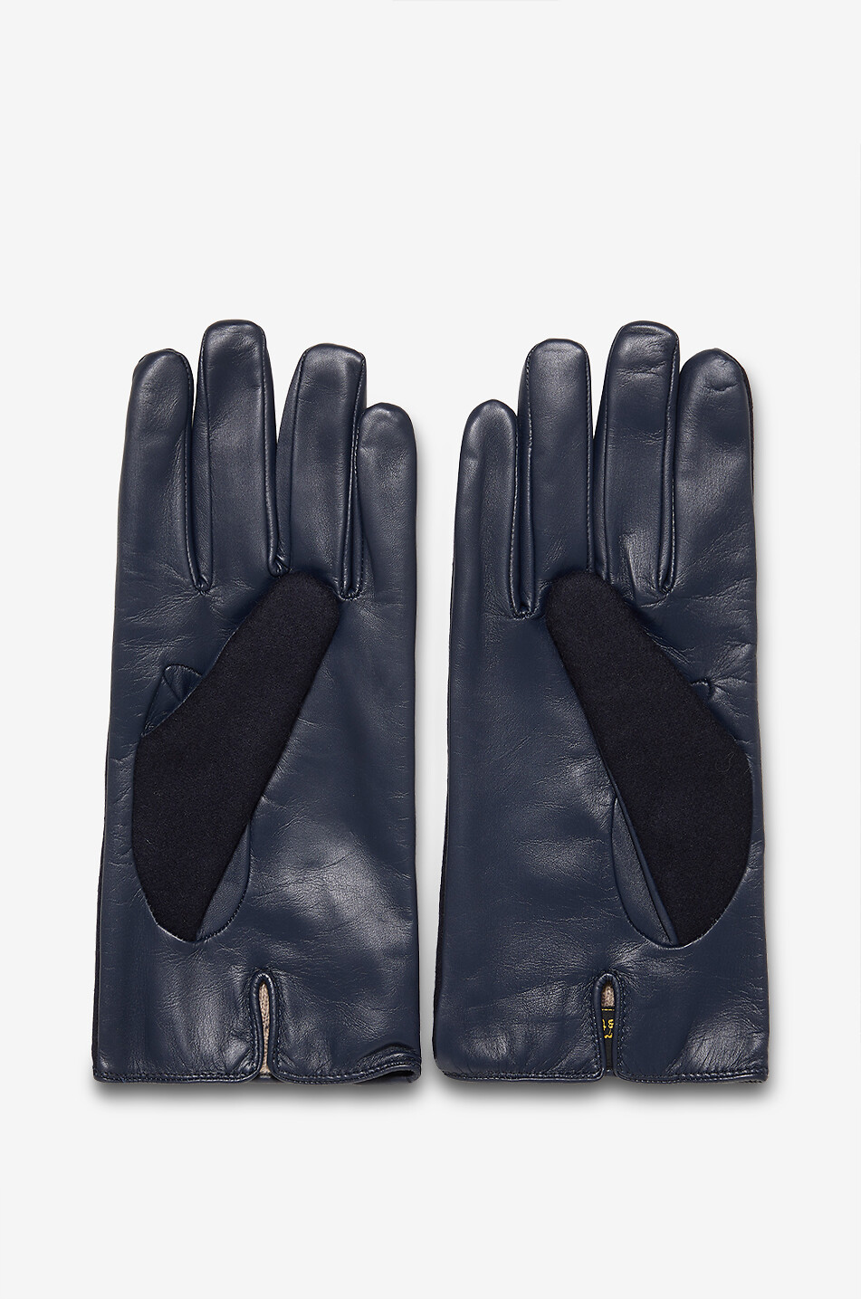 PIERO RESTELLI Gants en cuir doublés de cachemire Homme BLEU FONCE 2