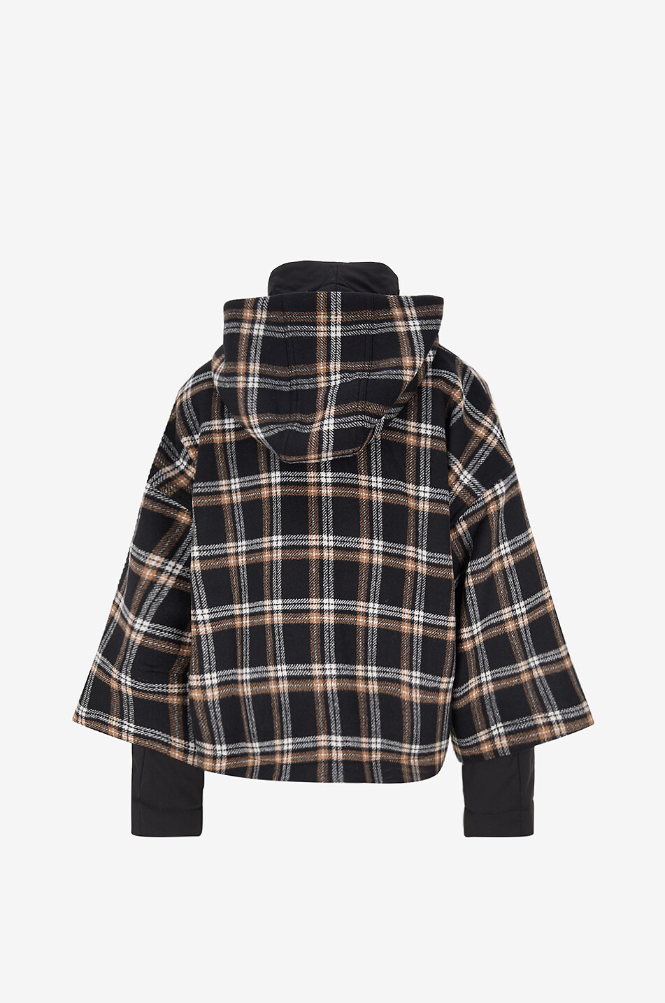 AKRIS PUNTO Kurzer Mantel aus Karierter Flanell Damen BUNT 2