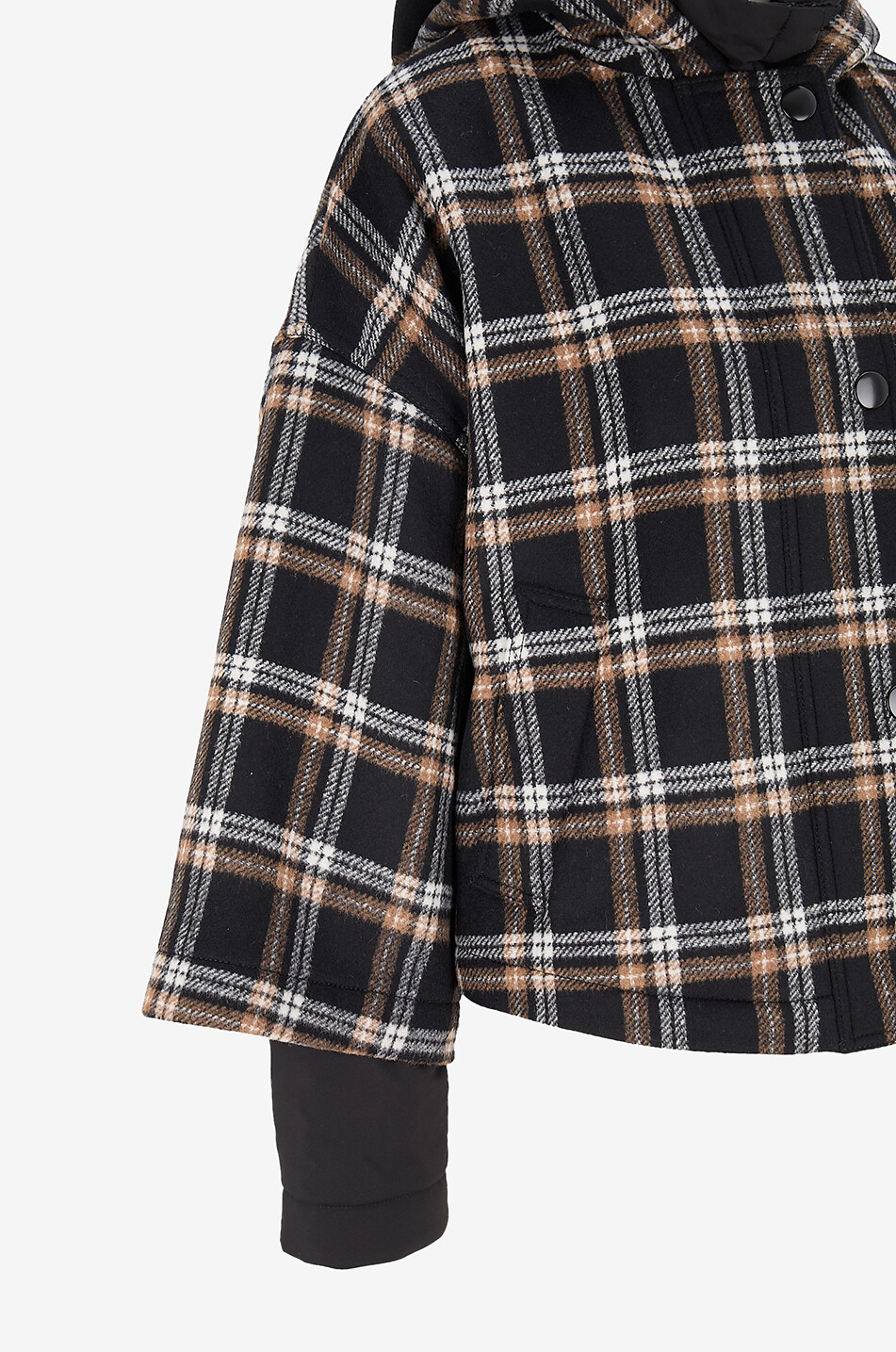 AKRIS PUNTO Kurzer Mantel aus Karierter Flanell Damen BUNT 5