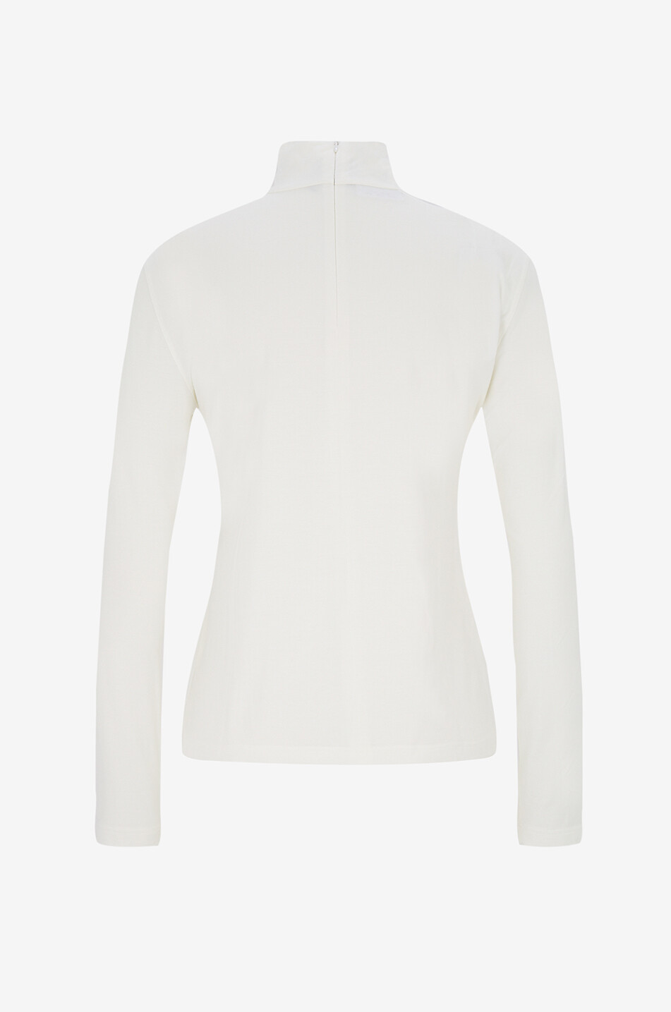 AKRIS PUNTO Top à col roulé en jersey modal Femme BLANC CASSE 2
