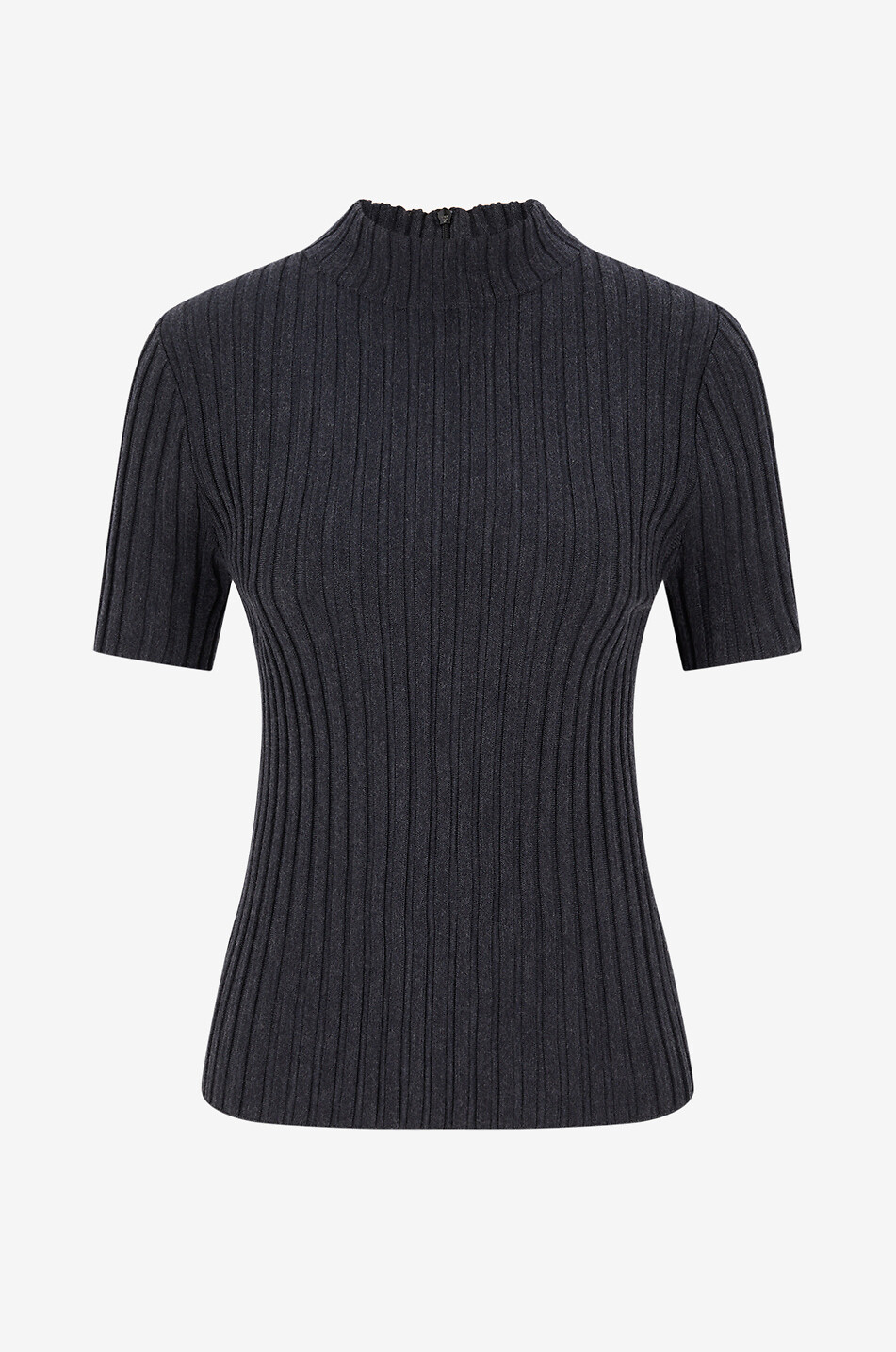 High-neck knitted pullover
