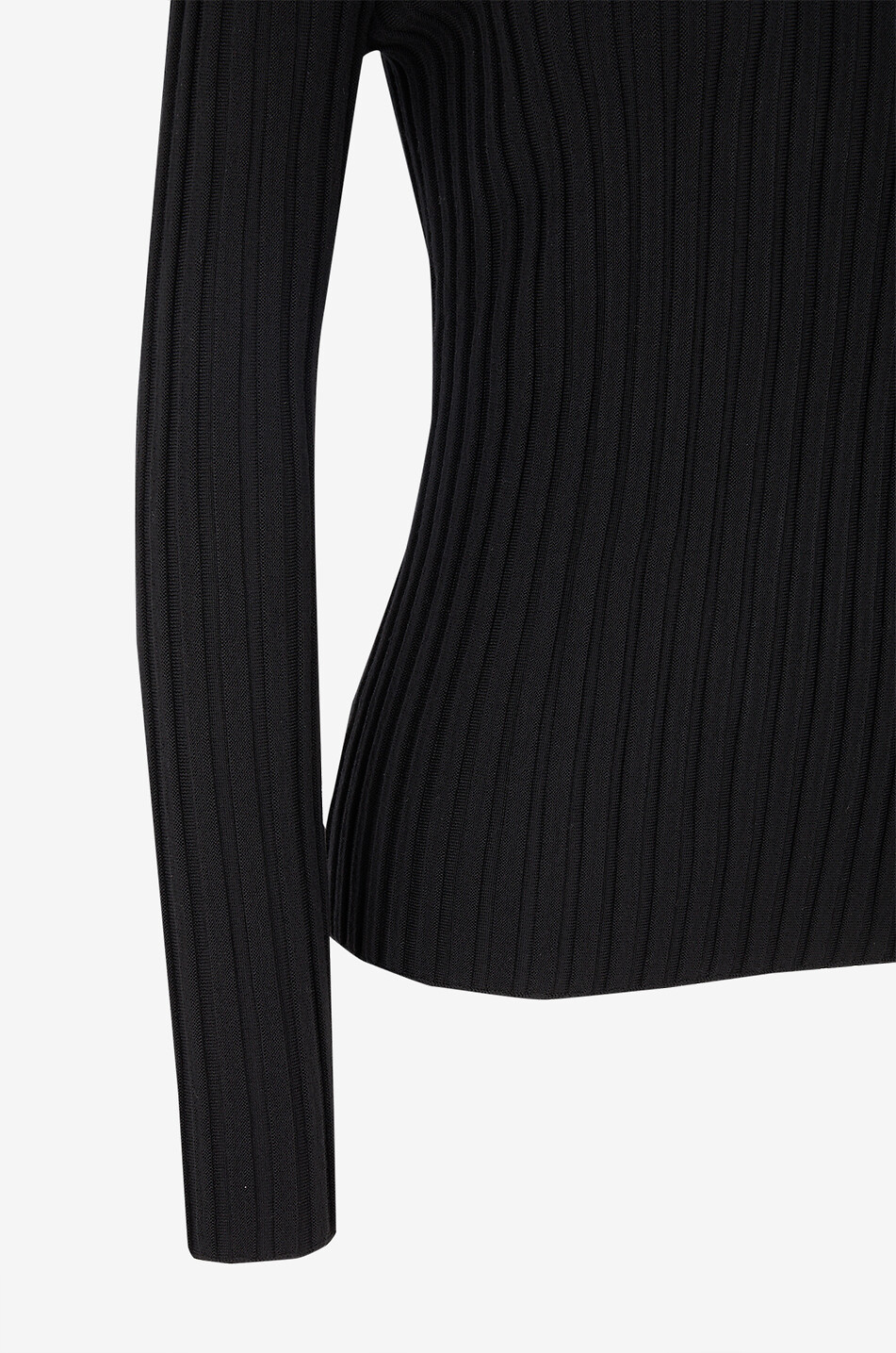 AKRIS PUNTO Ribbed sheath jumper with stand-up collar Women BLACK 3