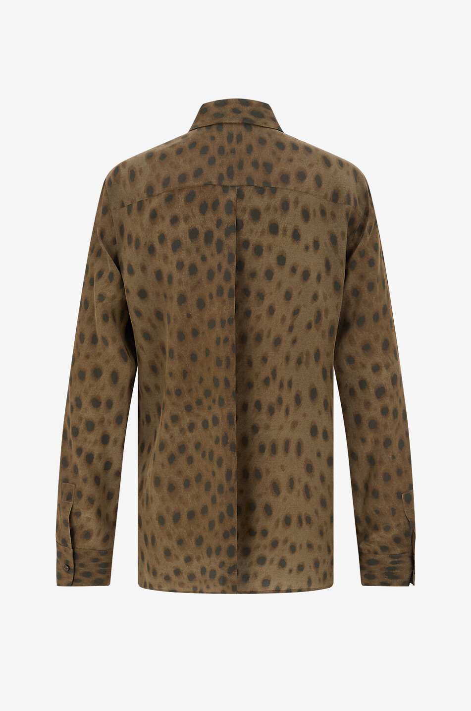 AKRIS PUNTO Hemd aus Seidenkrepp mit Tiermuster Leo Damen DUNKLES KHAKI 2