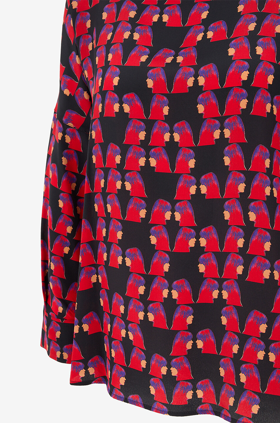 AKRIS PUNTO Printed silk crepe boat-neck blouse Women MULTI COLOURED 3