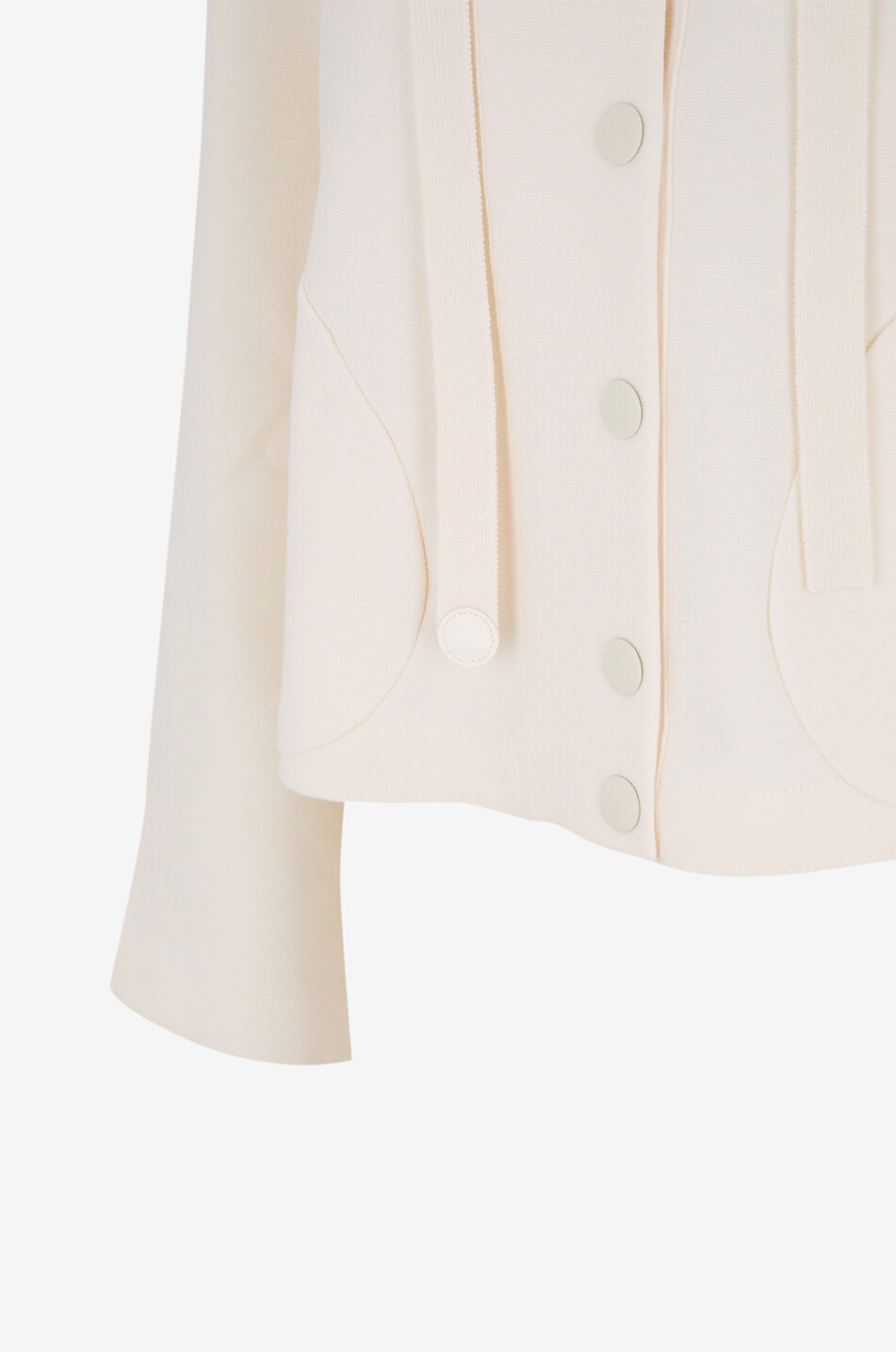 AKRIS PUNTO Short lightweight jersey jacket Women EGGSHELL 3