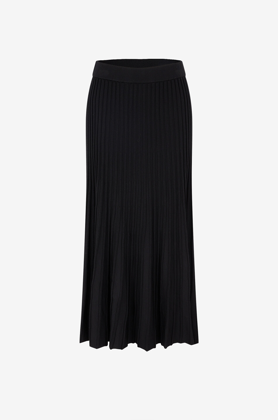 AKRIS PUNTO Jupe longue plissée en maille Femme NOIR 1