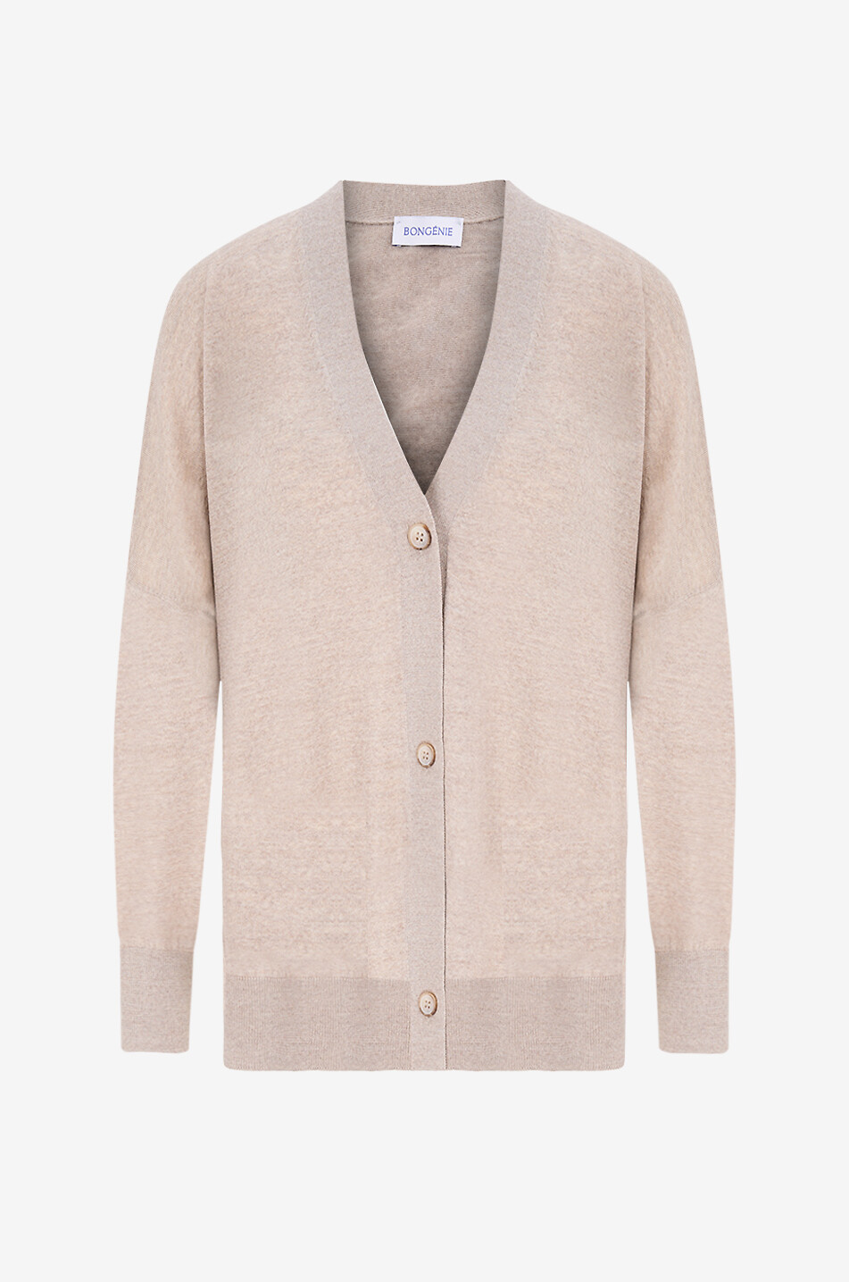 BONGENIE Gerader Cardigan aus Jersey-Stoff Tasmania Damen BEIGE 1