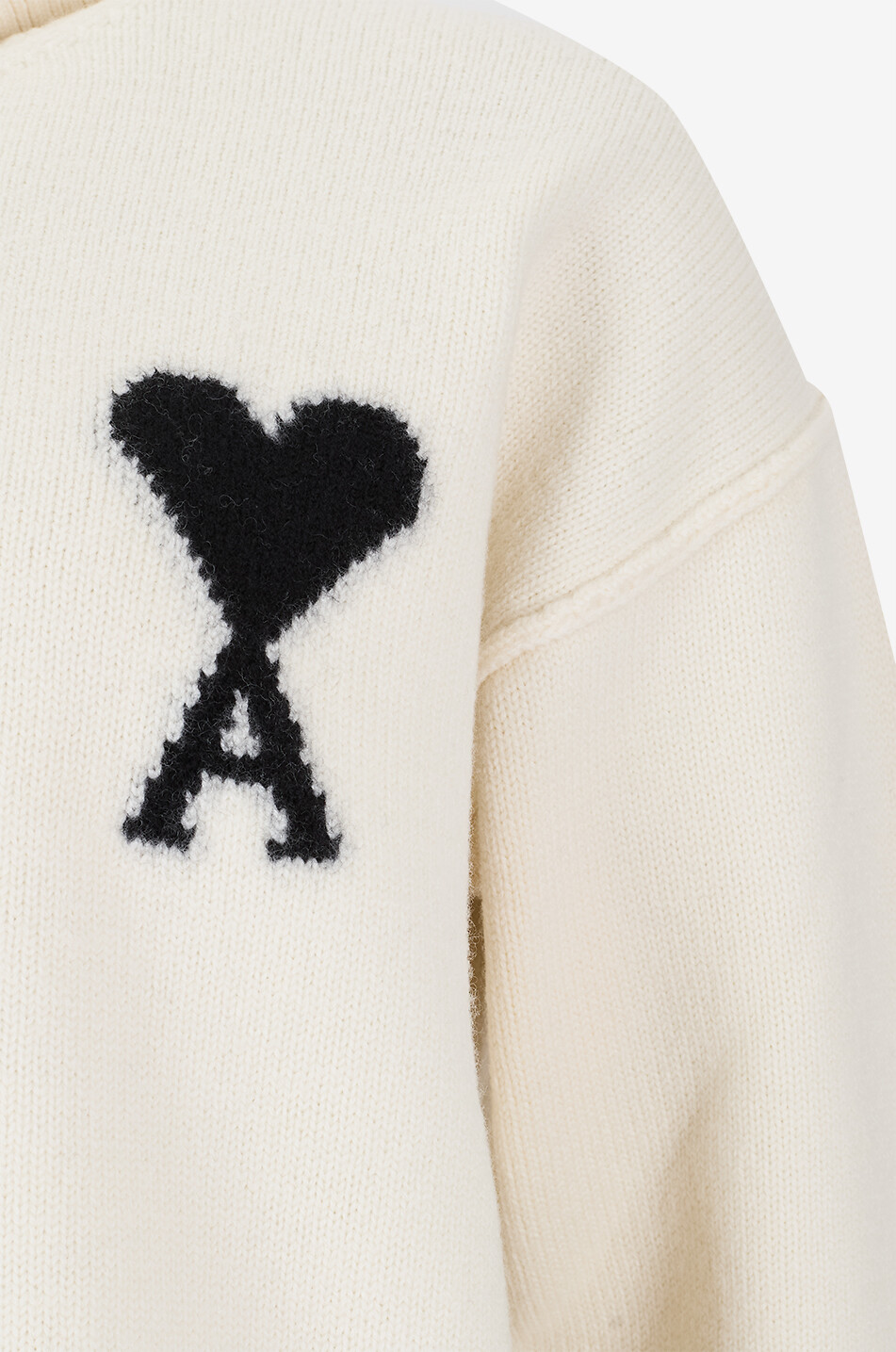 AMI Rollkragenpullover aus Merinowolle Damen CREMEFARBEN 3