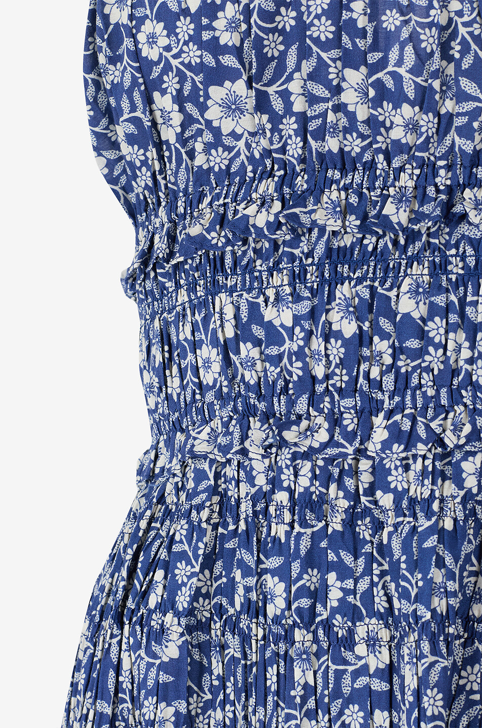 DÔEN Marianne cotton midi dress with ruffle collar Women BLUE 3