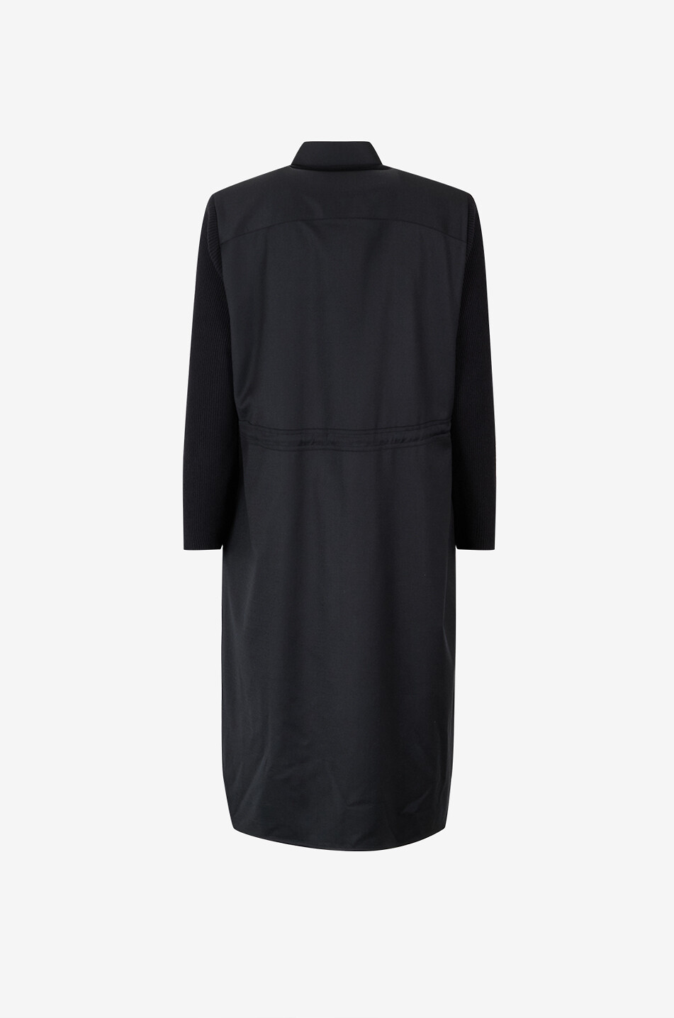 FABIANA FILIPPI Flannel midi shirt collar dress Women BLACK 2