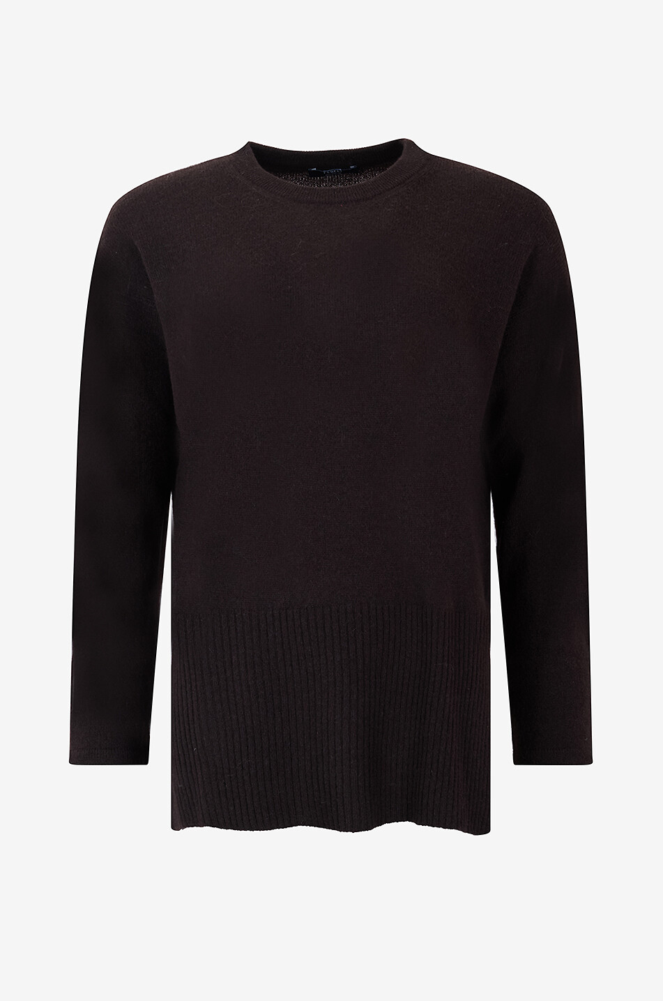 FEDELI Persia knitted crewneck pullover Women DARK BROWN 1