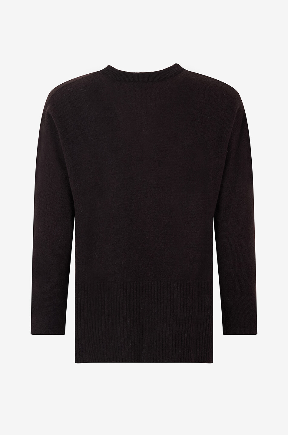 FEDELI Persia knitted crewneck pullover Women DARK BROWN 2