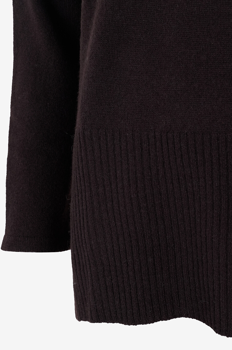 FEDELI Persia knitted crewneck pullover Women DARK BROWN 3
